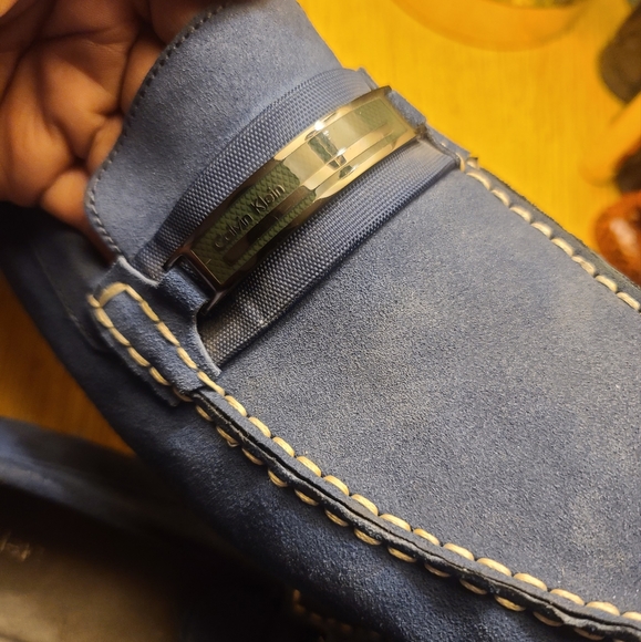 Calvin Klein Suede Driver Loafers | Blue | Size 11 - Picture 7 of 8